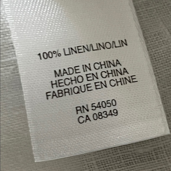 Jones New York Women’s White Linen Button-Up Medium - Picture 5 of 6